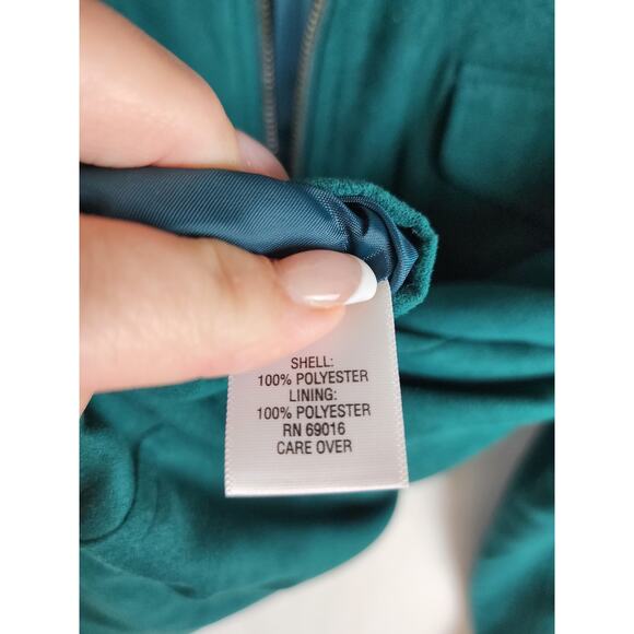 Studio Works Jacket Faux Suede Women's 18 Teal Green Preppy southwest Work - Picture 6 of 9